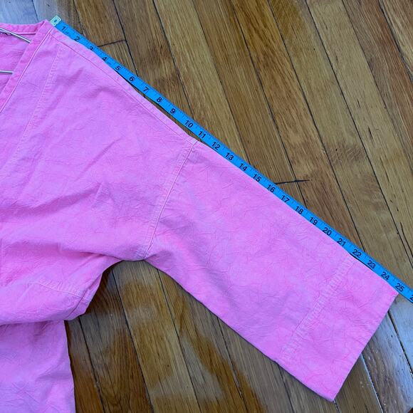 APIECE APART Hot Pink Patchwork Cotton Canvas Open Cardigan Jacket Size M / L - Picture 15 of 15